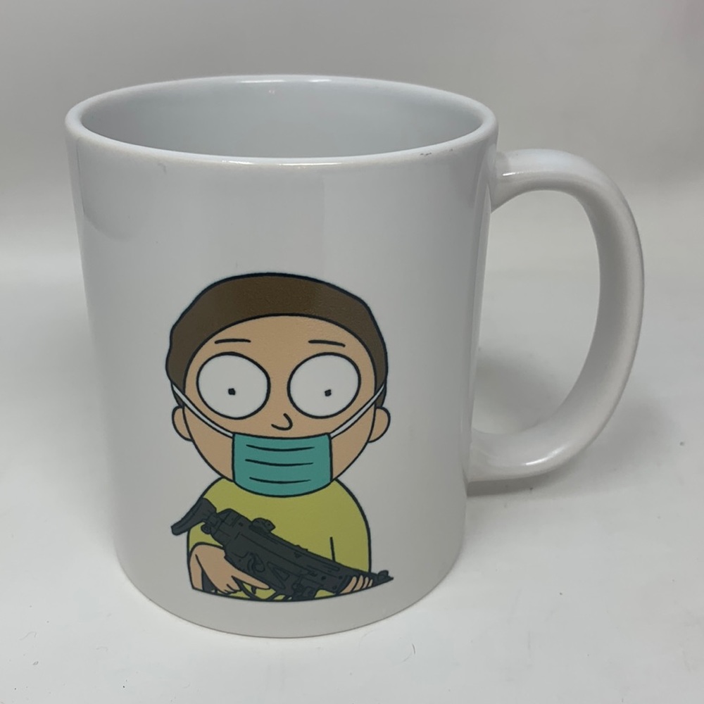 Rick & Morty white ceramic mug Morty featured coffee tea cup